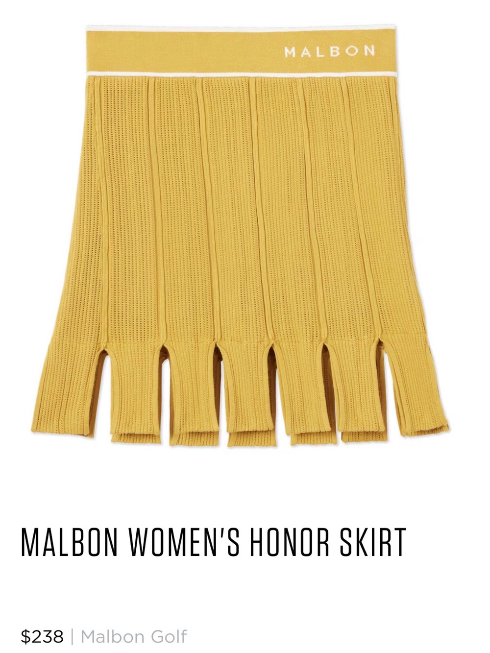 Malbon Women's Honor Mini Skirt in Mustard